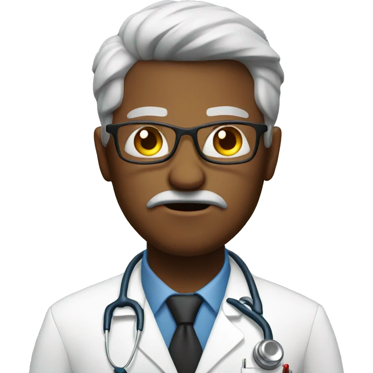 Doctor with angry face emoji
