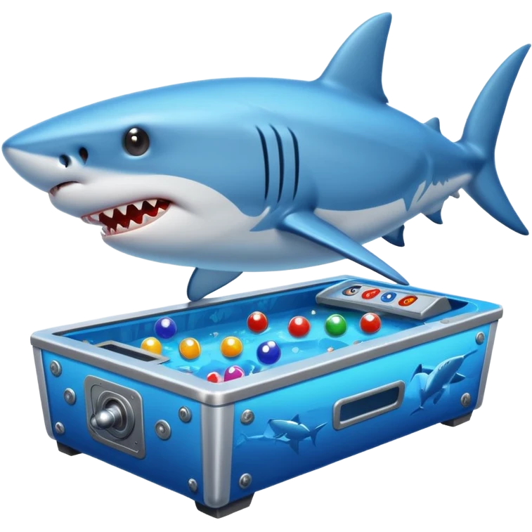 Shark playing pinball  emoji