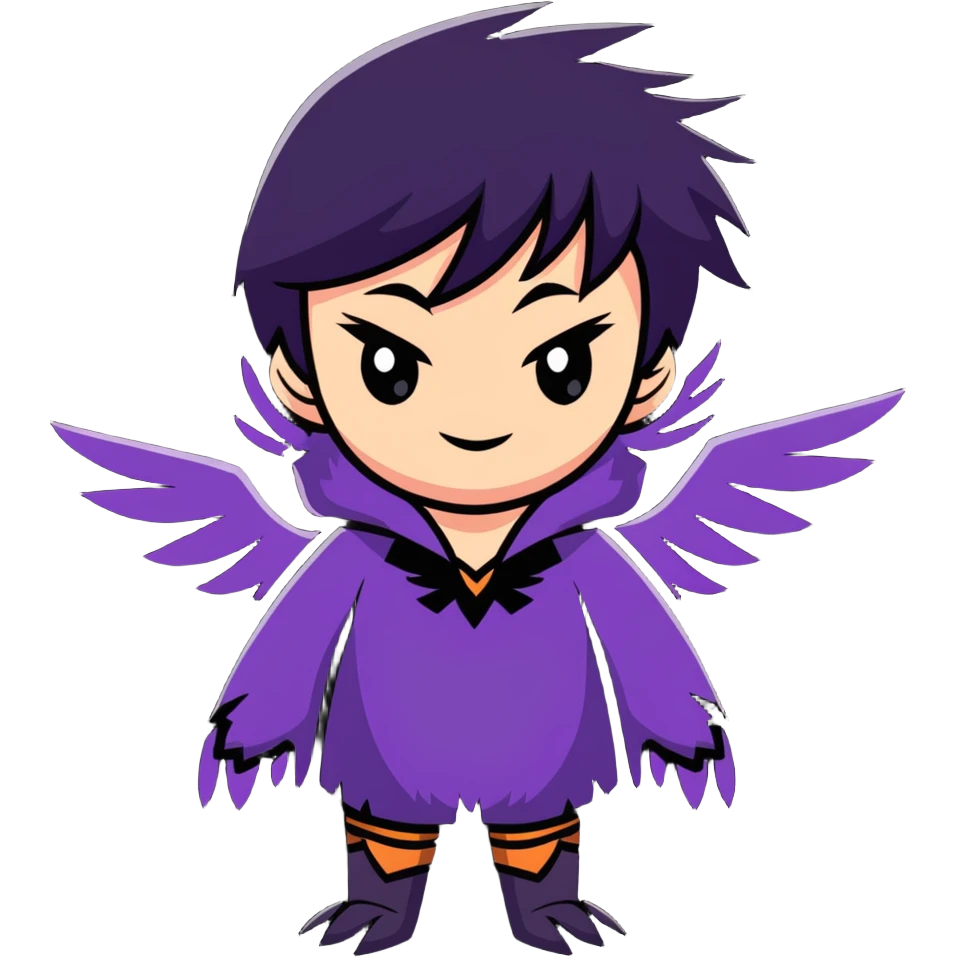 Morrigan from Dragon Age transforming into a raven emoji