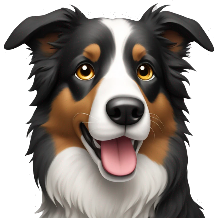 Rough coat border collie emoji