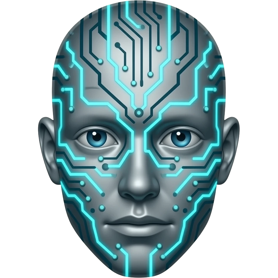 Imagine um emoge que representa a inteligência artificial emoji