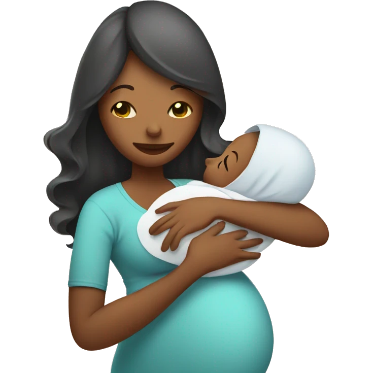 Pregnant Woman Holding A Newborn Baby emoji