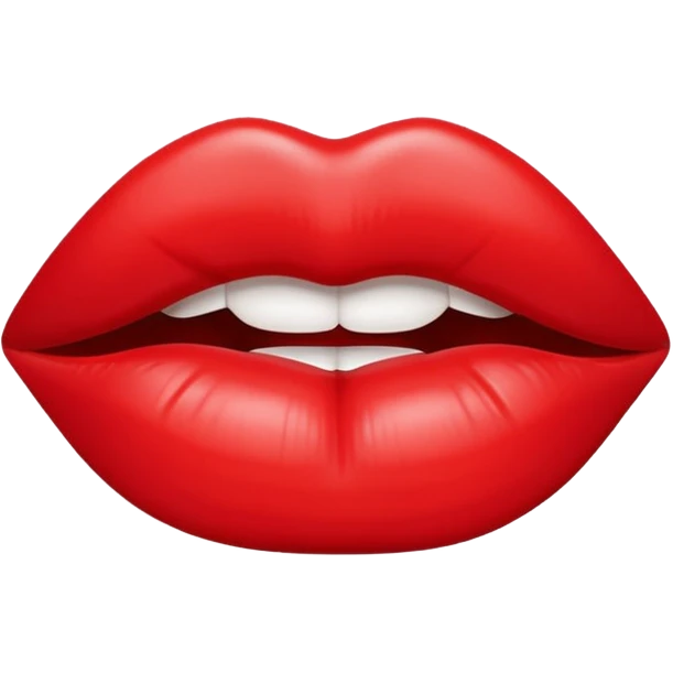 Marca de beijo vermelho igual emoji do iPhone  emoji