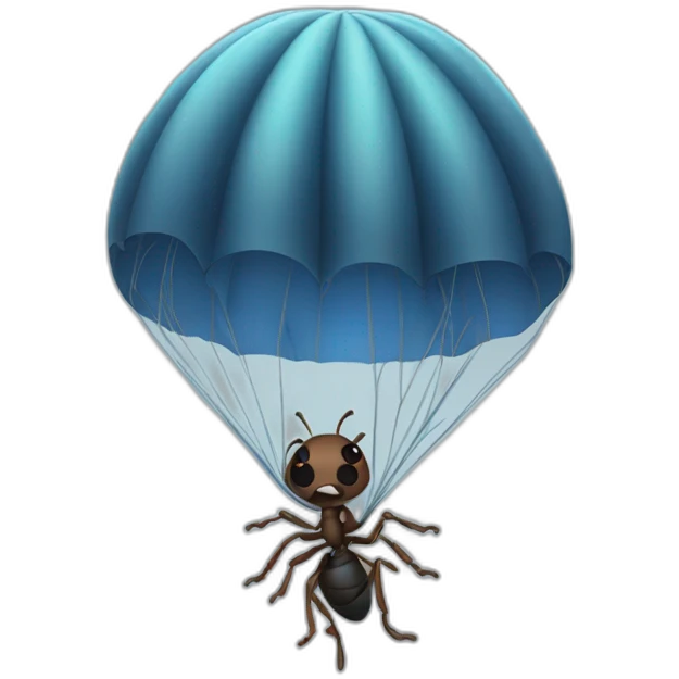 Parachuting ant emoji
