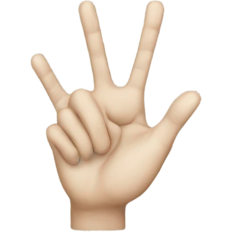 Peace hand emoji