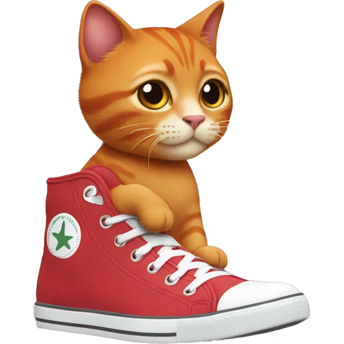 Red cat in Jordan shoes emoji