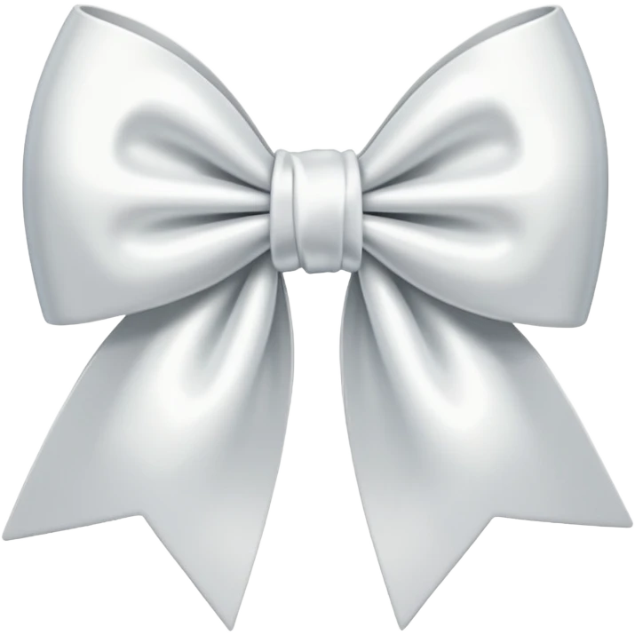 white satin bow emoji