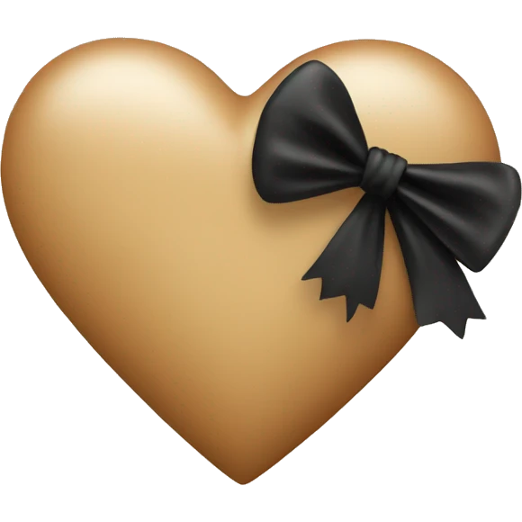 Heart with a black bow emoji