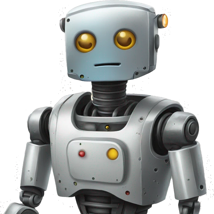robot painting emoji
