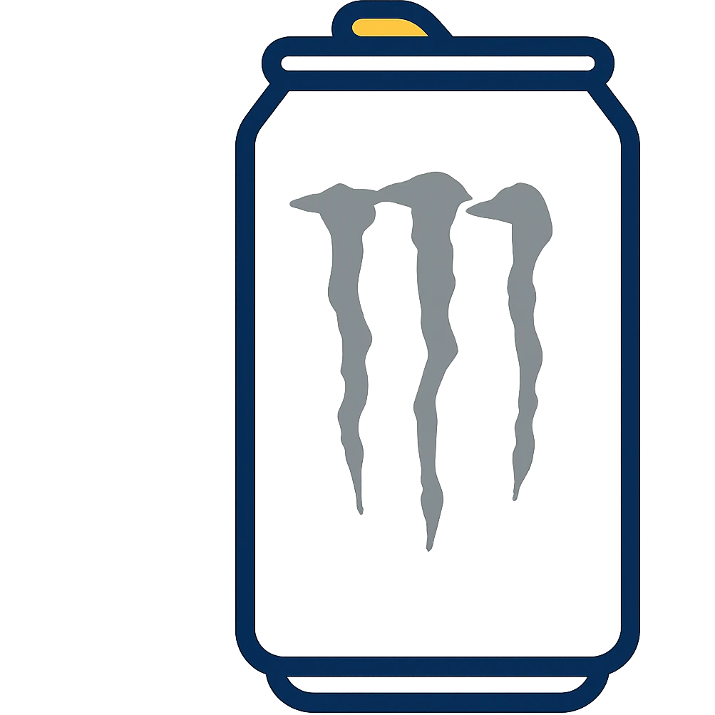 Change the M logo on the can to grey, keep the rest of the design the same, with no background. Maintain the original style and details of the can design. emoji