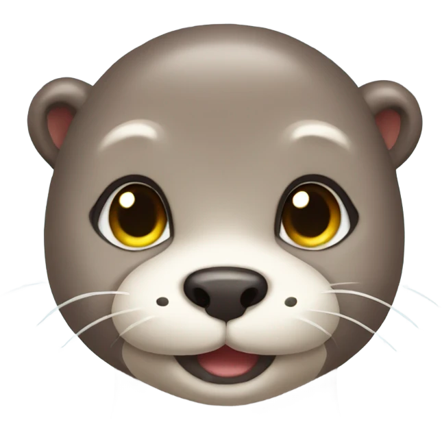 A cute otter face wearing a swimsuit. emoji
