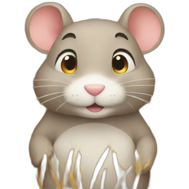 Rodent watching wheat emoji