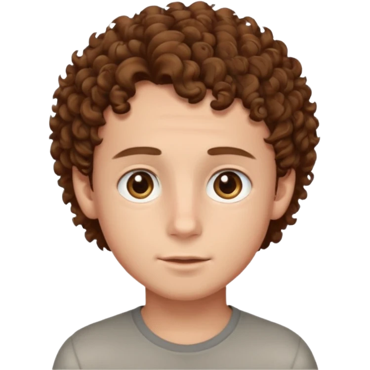 a boy with hazel eyes and curlyish brown hair and a humungos forehead like huuuuuuuuuuuuuge emoji