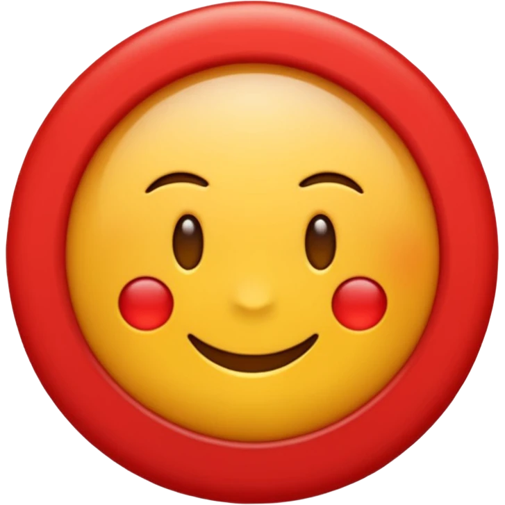 Emoji estilo vectorial de un sol rojo , en el centro un círculo blanco con borde rojo y una letra “U” roja gruesa. Diseño simple, colores sólidos, sin texto adicional, fondo transparente, estilo emoji oficial. emoji