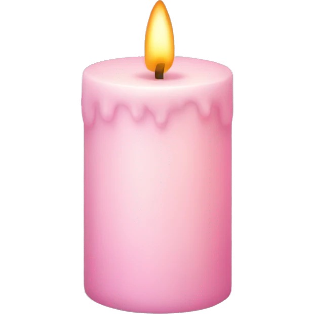 light pink candle emoji