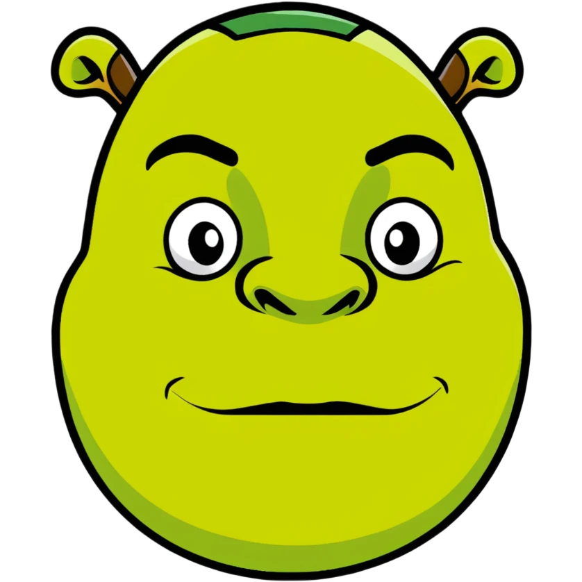 iconic Shrek face emoji