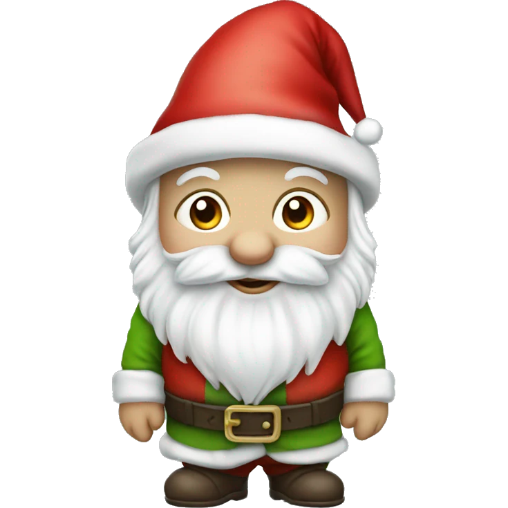 cute gnome with santa hat emoji