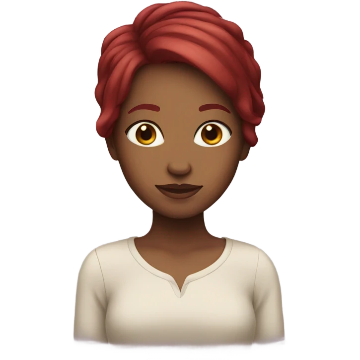 girl with burgundy red hair  emoji