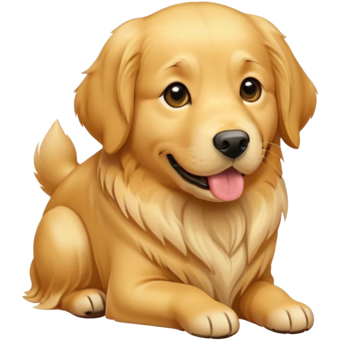 Golden retriver dog emoji