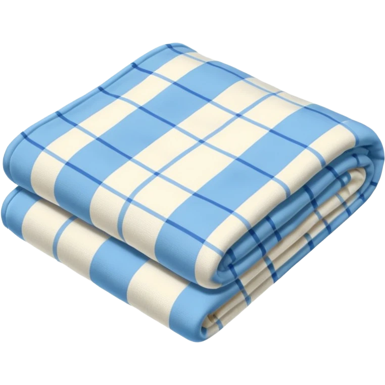Plad white and blue blanket folded  emoji