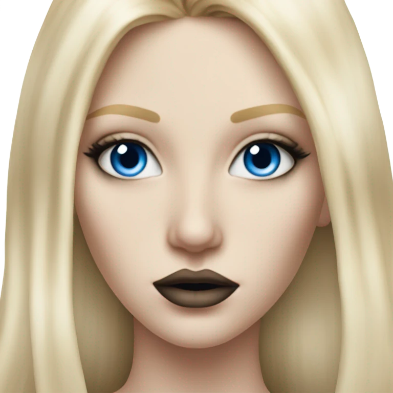 hyper realistic goth blonde blue eyes victoria secret model emoji