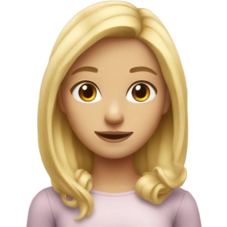 Cute blonde girl emoji
