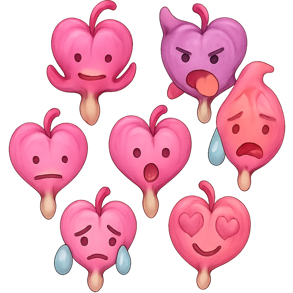 pink dicentra flower emoji