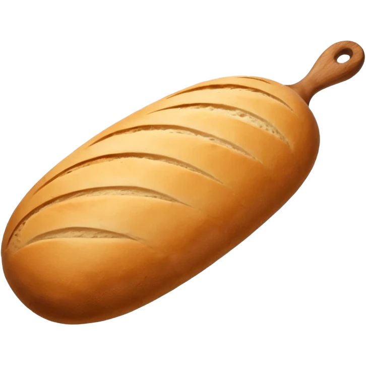 Baking humanless avatar in clean vibrant style illustration. Fresh bread and rolling pin, warm golden tones, simple shapes, flat design, high contrast, cozy and friendly. emoji