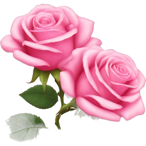 pink roses emoji