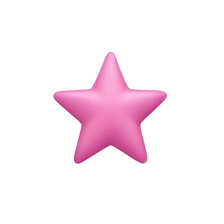 Etoile couleur rose emoji