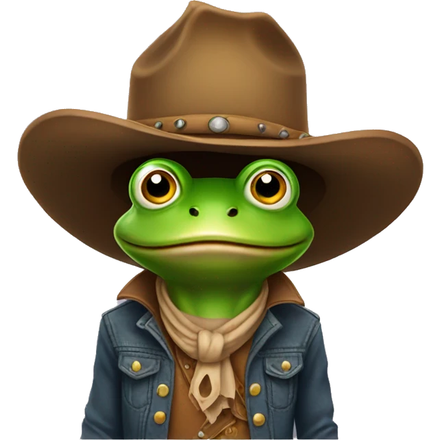 Frog cowboy emoji