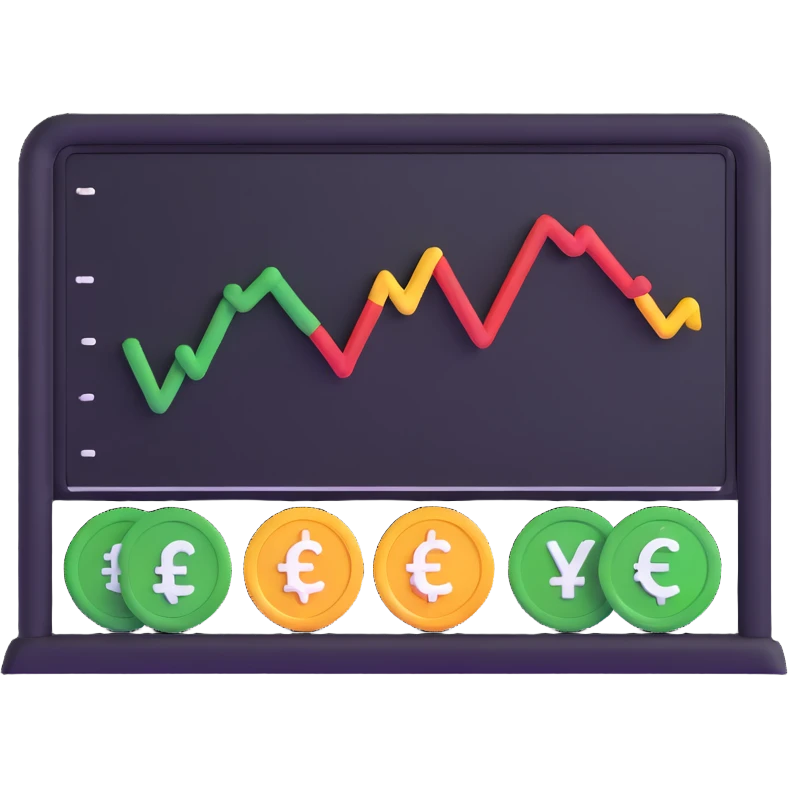 price analysis dashboard with euro dollar pound yen currency symbols emoji