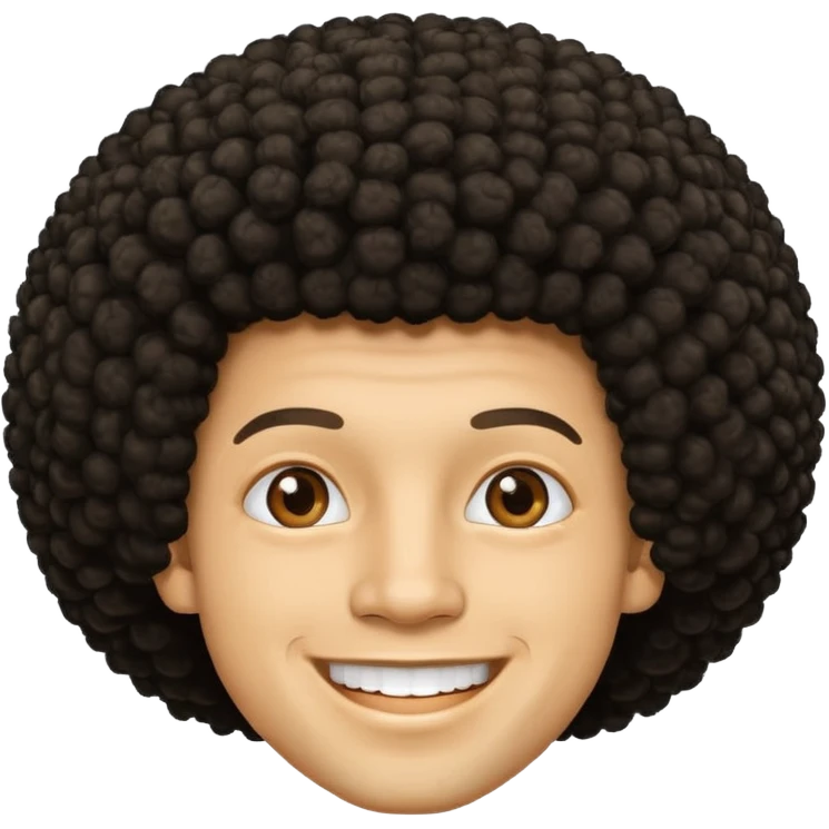 light skin man with afro emoji
