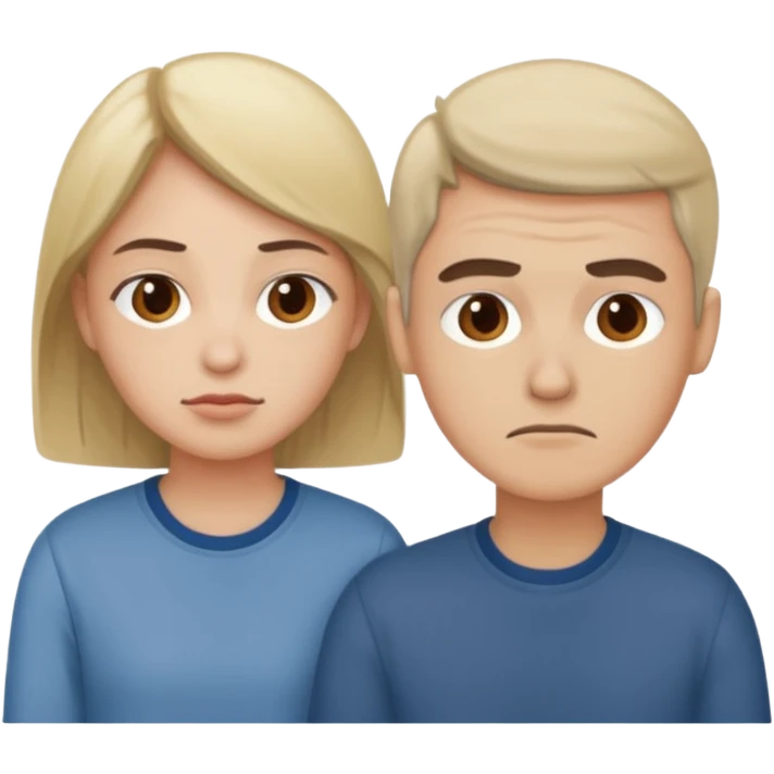Two people that are bored emoji