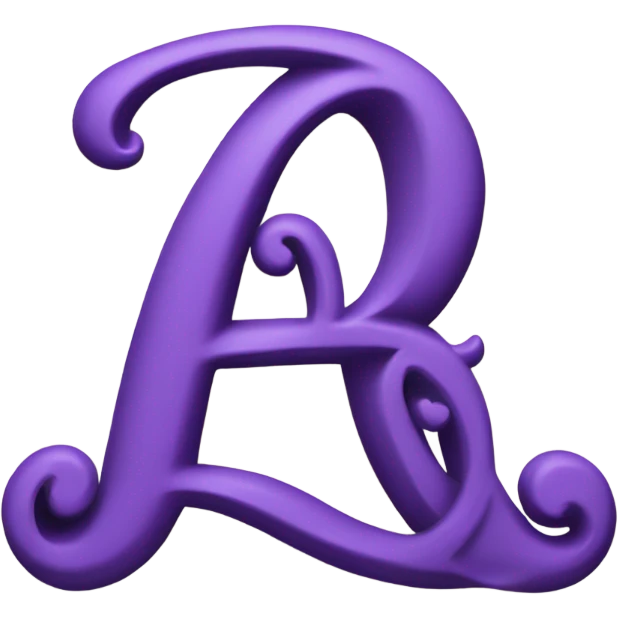 Purple letter emoji