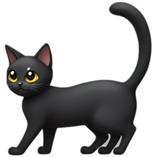 strong black cat emoji