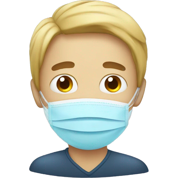 A sick man have mask  emoji