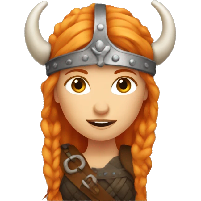 Orange haired Viking woman emoji