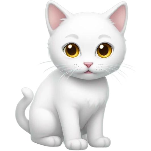A white kitty emoji