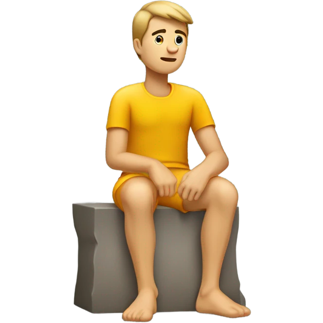 Guy with a broken knee emoji