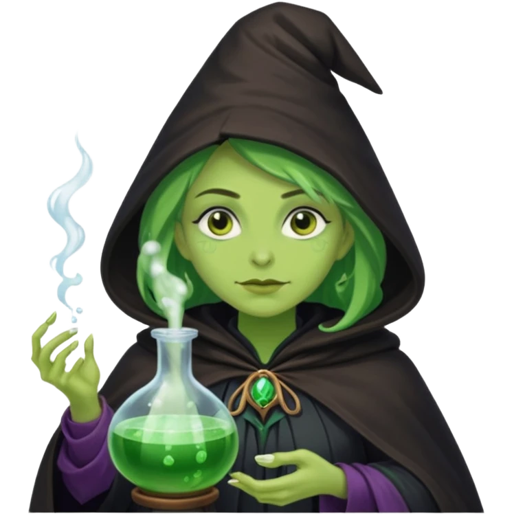 green witch cooking potion emoji