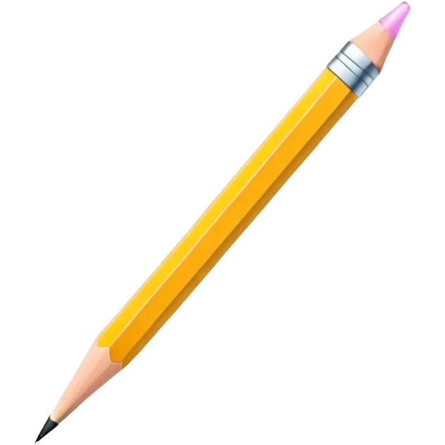 A sleek, modern pencil hovering slightly above the ground, with a soft glowing outline suggesting creativity and creation. The design is clean, flat, and minimal, perfect for an empty state UI. emoji