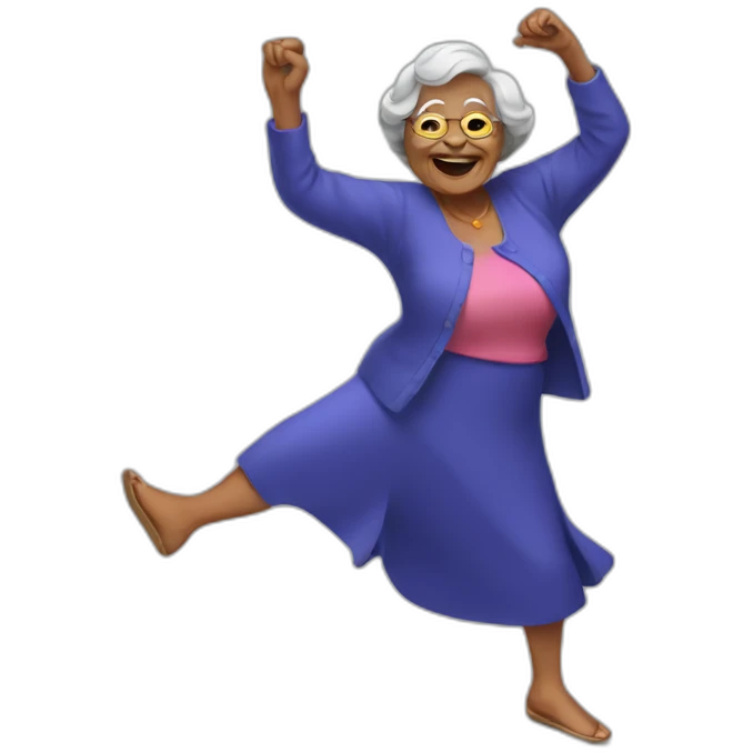 Granmother dancing emoji