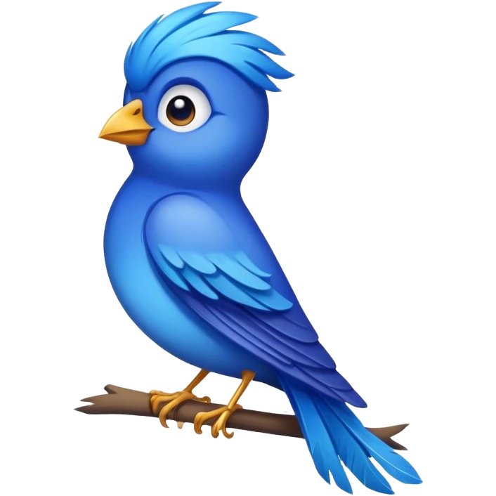 Blue bird emoji