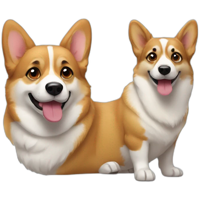 corgi and huski dog emoji