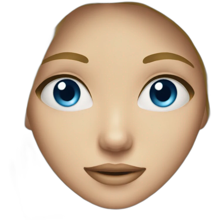 A girl Blonde with blue eyes emoji