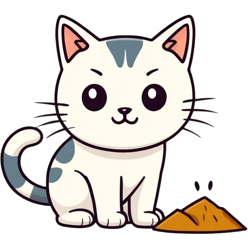 Digging in cat emoji