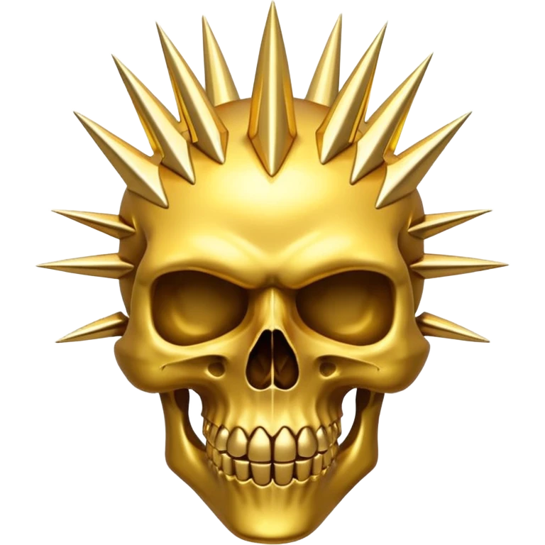 gold skull with spikes all around emoji