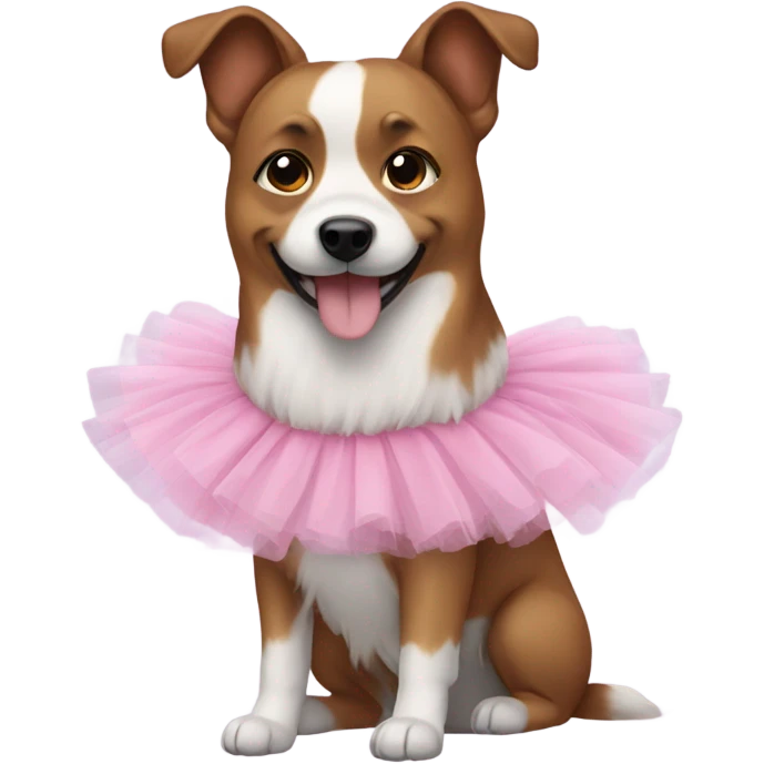 Dog with tutu emoji