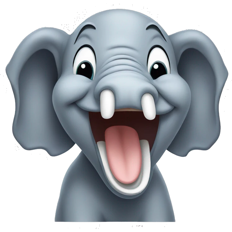 Elephant laughing emoji